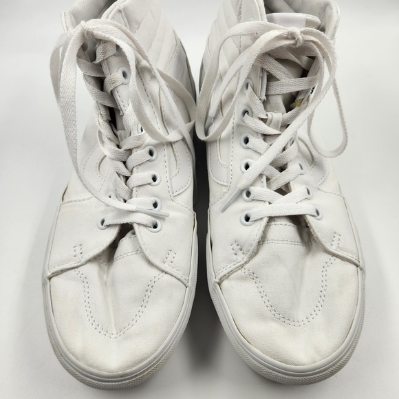 Vans Other - Vans Sky 8 White High-Top Skate Sneakers Size 10